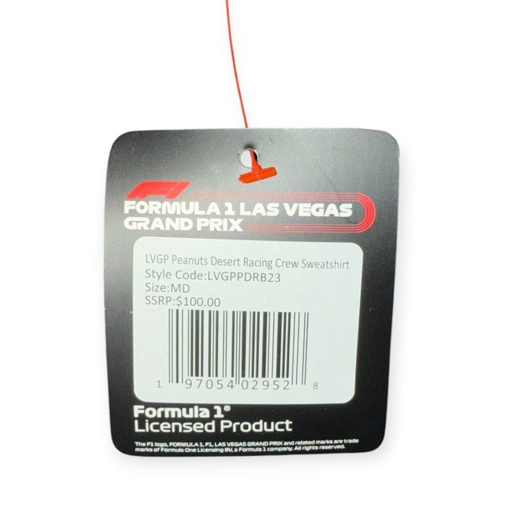Formula 1 Las Vegas Grand Prix X Peanuts Crew Neck Sweatshirt, Men's Medoim - Picture 9 of 9